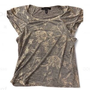 White House Black Market Floral Short Sleeve Top